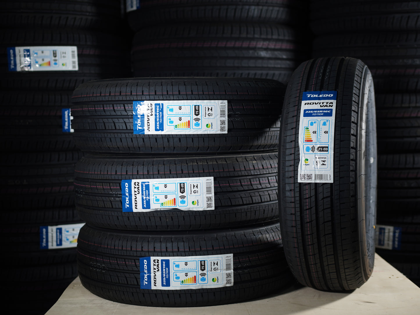 Kit 4 Pneus Rovitta Van 225/65R16C 112/110R – Novo